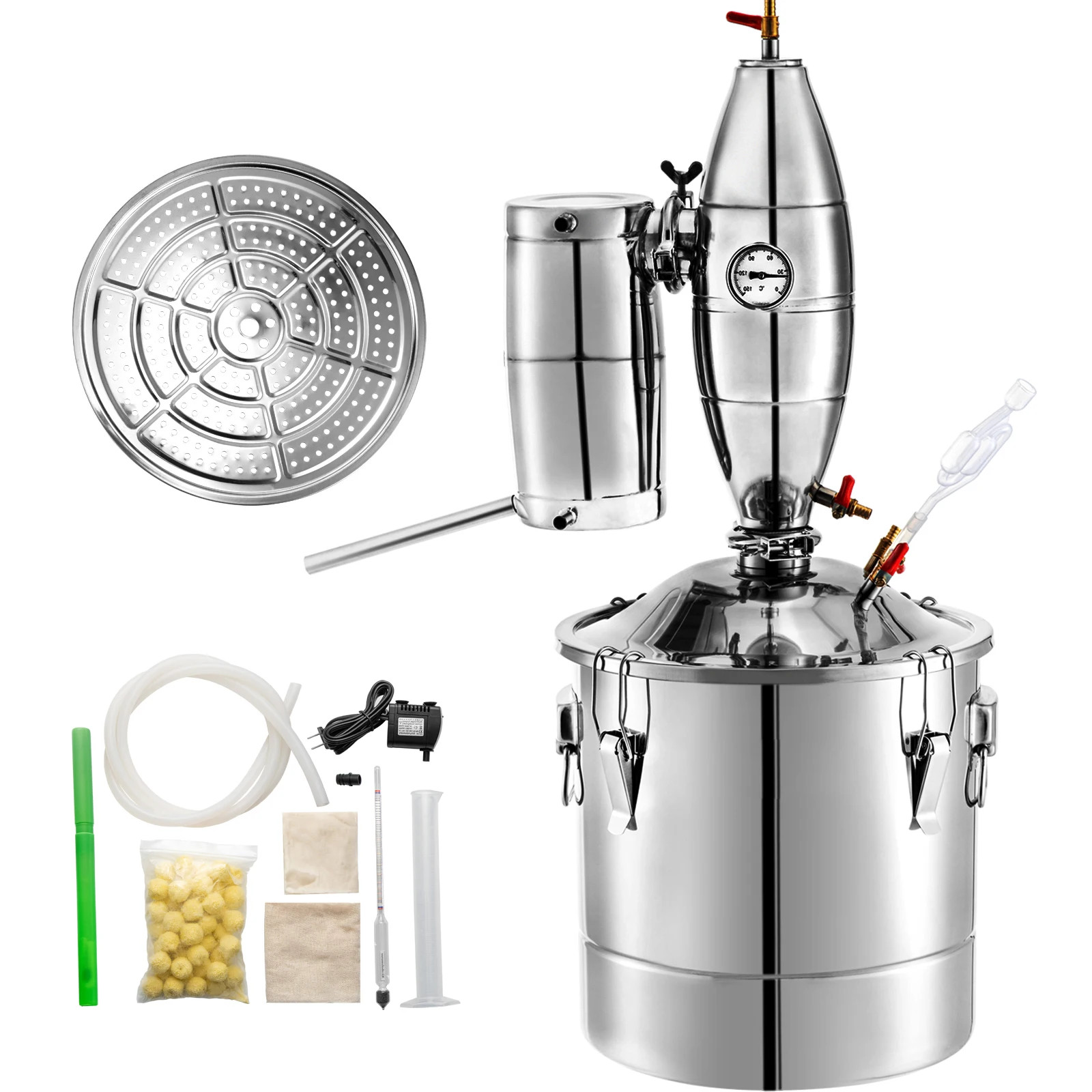 Alcohol Distiller Machine Home Brewing Equipment Wine Moonshine Kit, 70L Alcohol Distiller Machine Home Brewing Equipment Wine Moonshine Kit, 70L