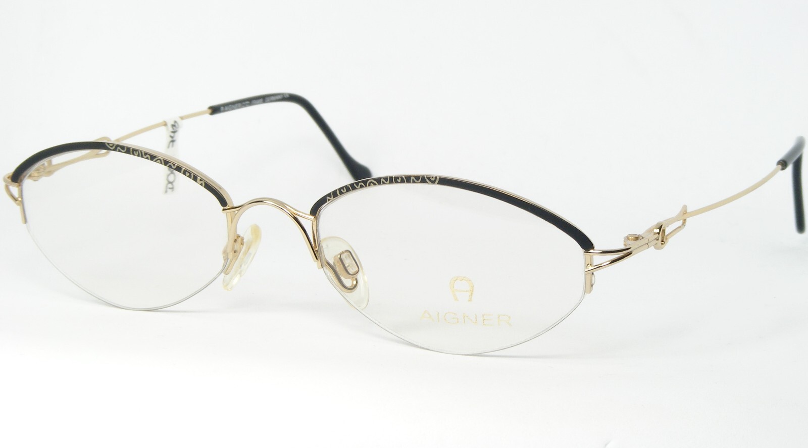 NOS ETIENNE AIGNER EA455 49 GOLD /MATT BLACK EYEGLASSES GLASSES 455 50-19-135mm