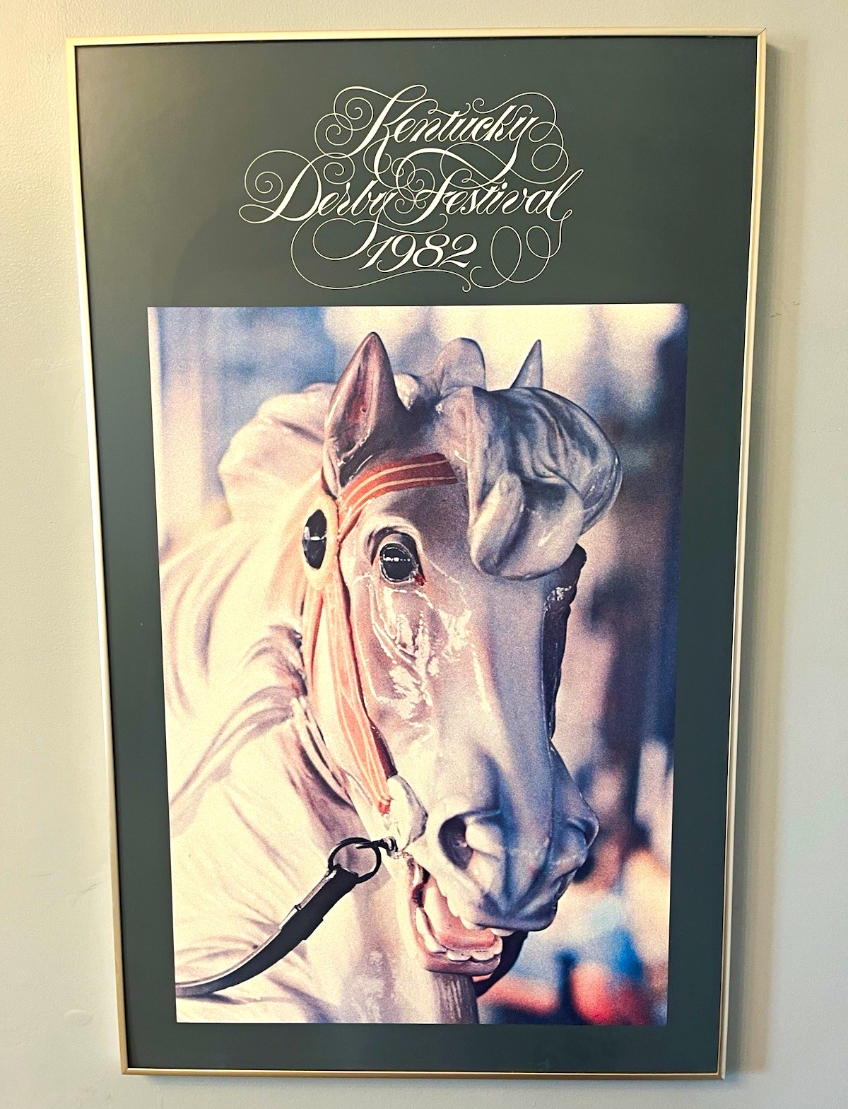 Vintage 1982 Kentucky Derby Festival Official Framed Poster