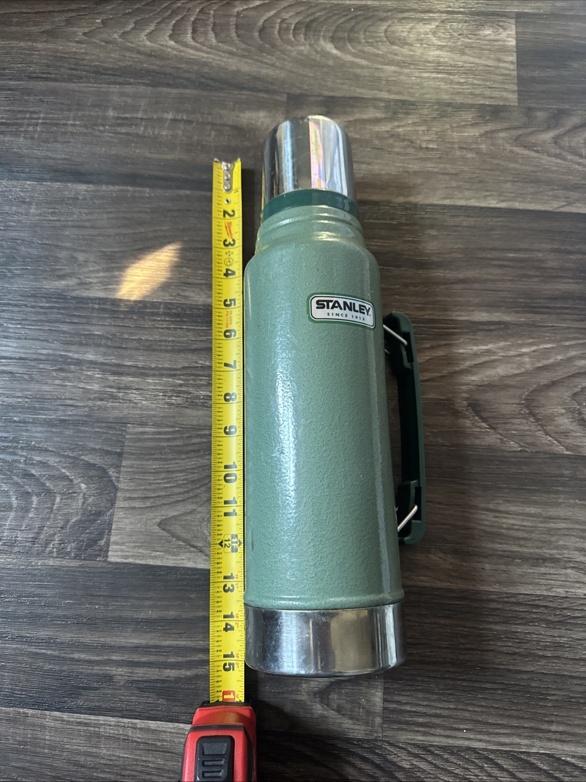 Vintage Stanley Aladdin Green Thermos Vacuum Bottle 1Qt EUC