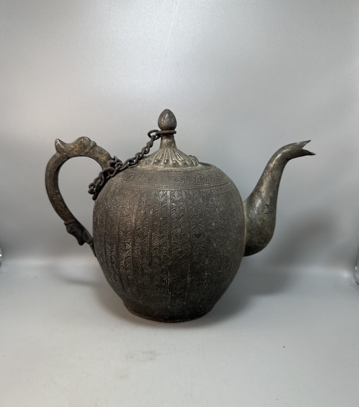 Rare Ancient Islamic Civilization Seljuk Copper Teapot Unique Motif Rare Ancient Islamic Civilization Seljuk Copper Teapot Unique Motif