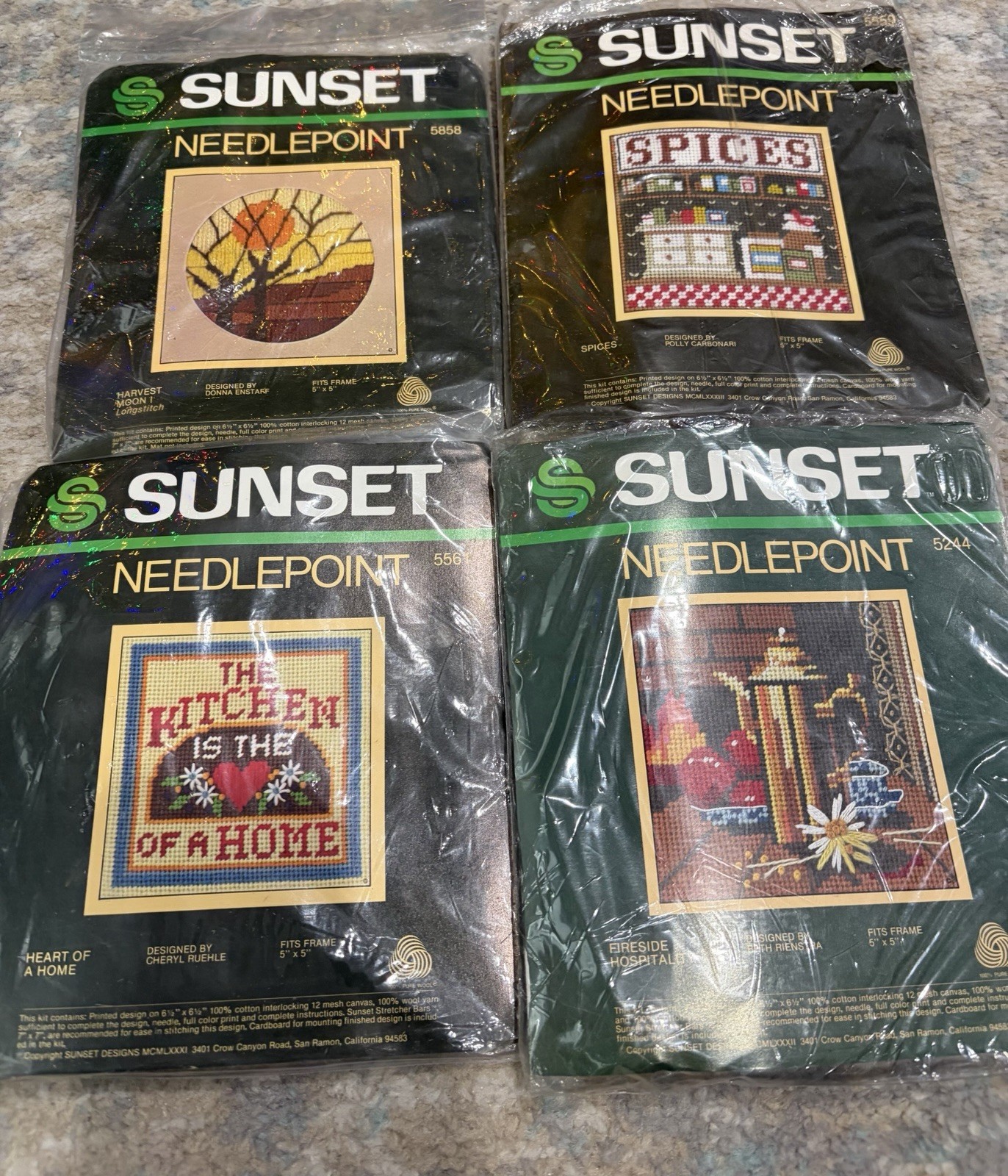 VTG Sunset Needlepoint 4pc Bundle VTG Sunset Needlepoint 4pc Bundle
