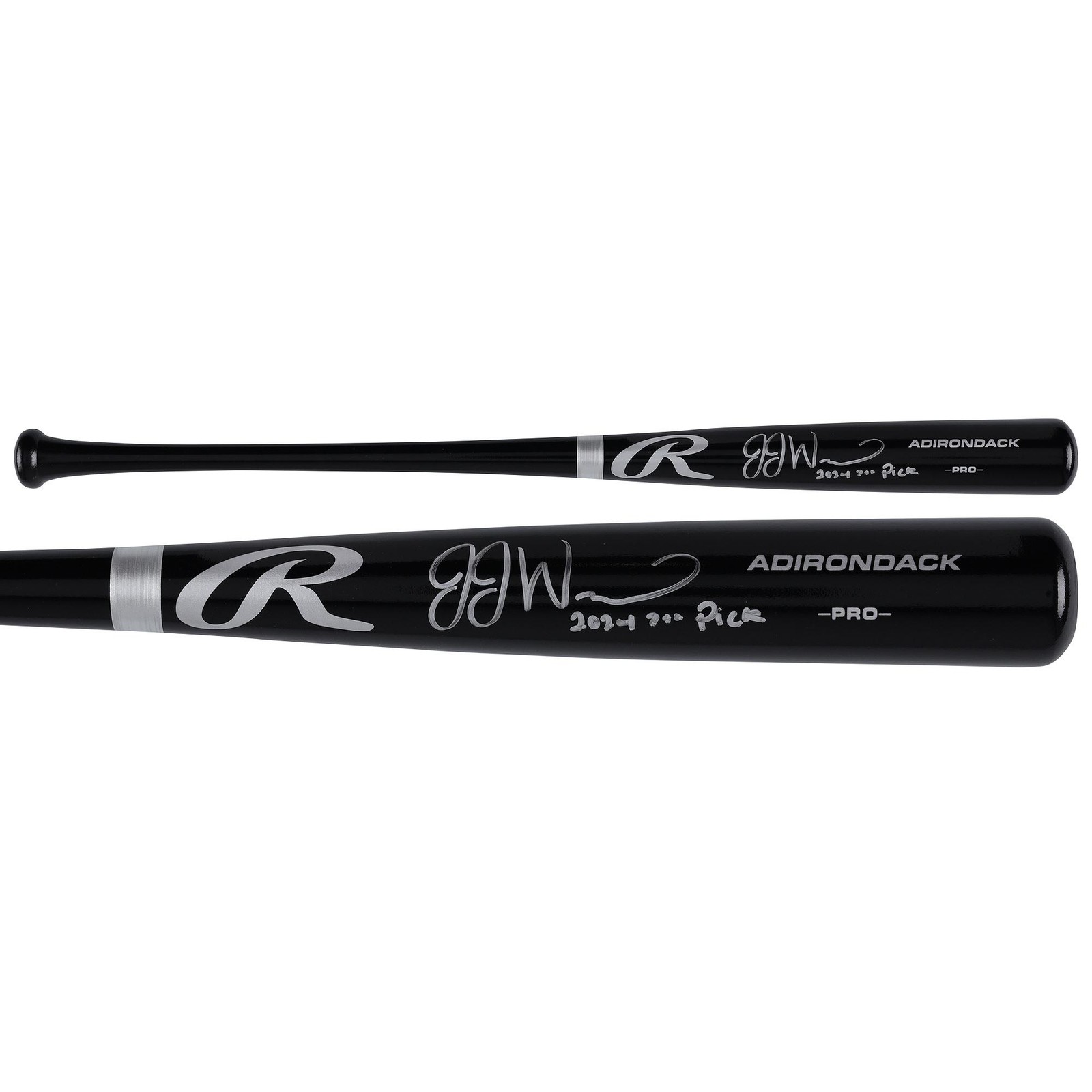 JJ Wetherholt Cardinals Autographed Black Rawlings Pro Bat w/2024 7th Pick Insc