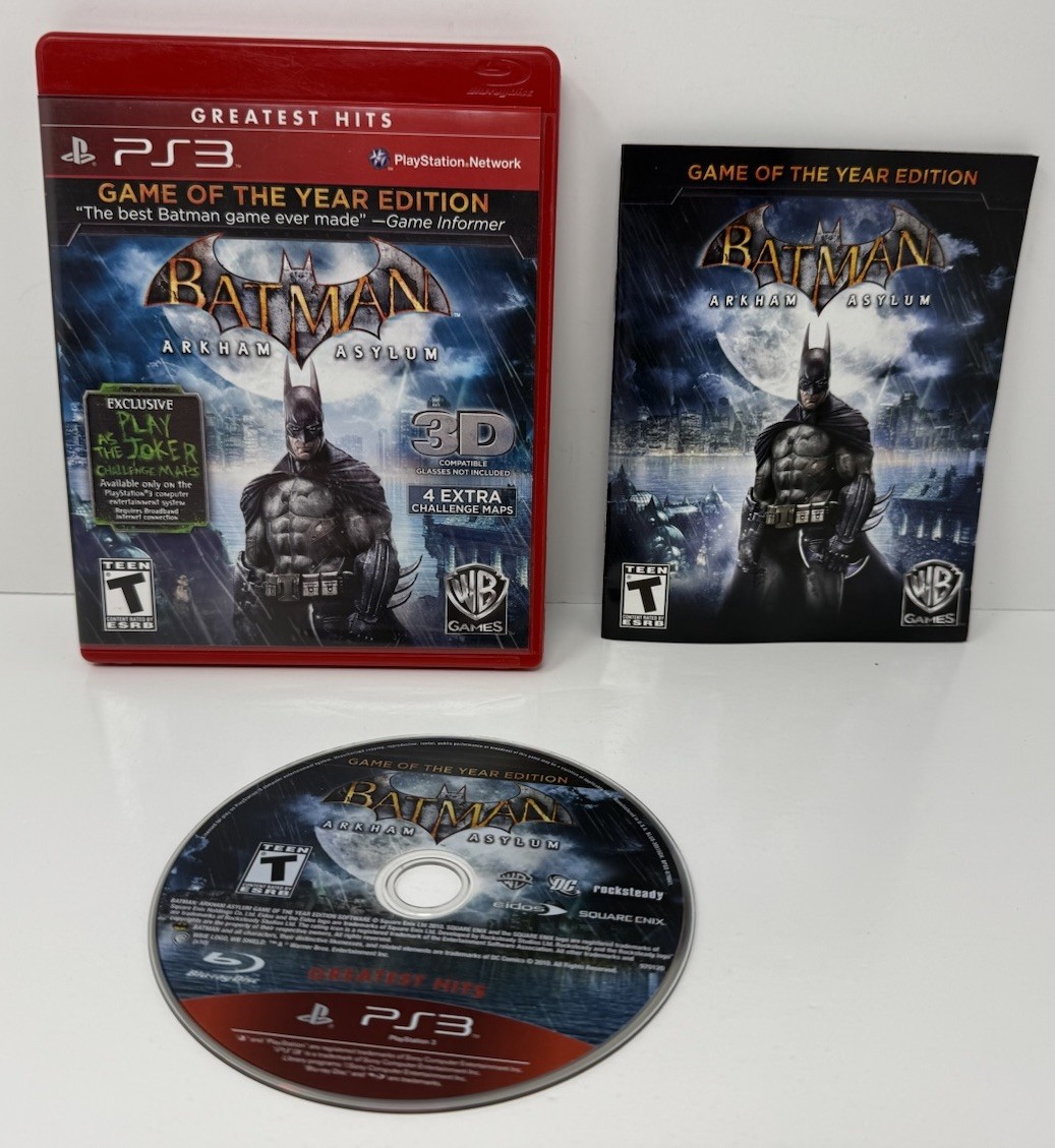 Batman: Arkham Asylum: Game of the Year (Sony PlayStation 3 PS3) Complete