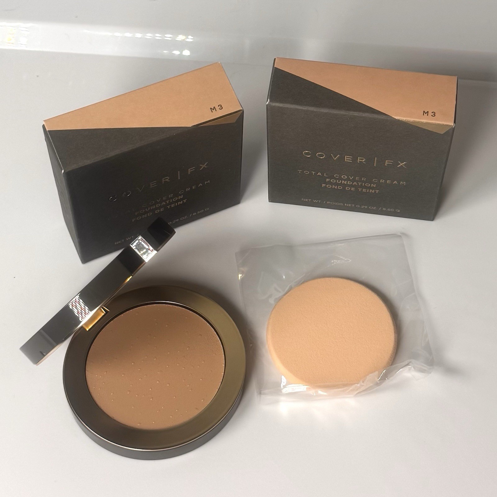 (Lot of 2) Cover FX Total Cover Cream Foundation *M3* medium neutral 0.29oz NIB (Lot of 2) Cover FX Total Cover Cream Foundation *M3* medium neutral 0.29oz NIB