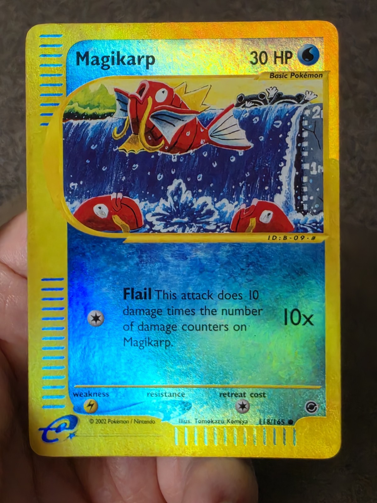 Magikarp 118/165 Reverse Holo Pokemon Expedition 2002 Vintage LP Magikarp 118/165 Reverse Holo Pokemon Expedition 2002 Vintage LP