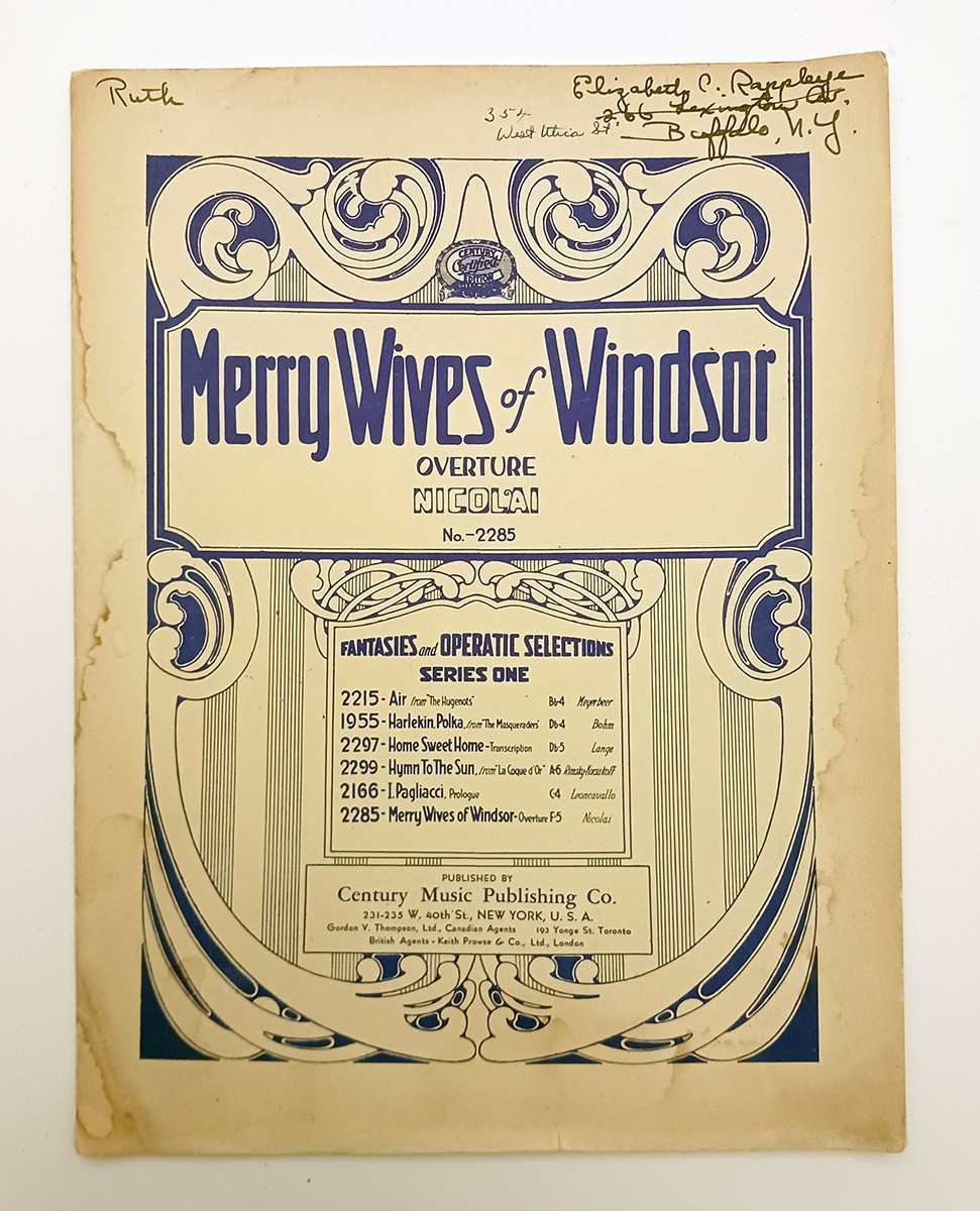 Merry Wives of Windsor Overture (1924) Otto Nicolai - Sheet Music Piano