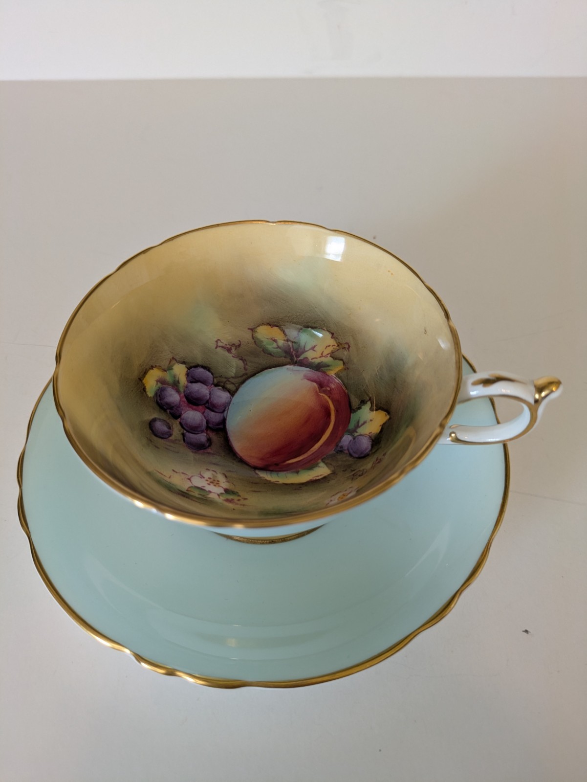 Paragon Royal Warrant Early 1960's Teacup & Saucer Rare Orchard Fruit Design Paragon Royal Warrant Early 1960's Teacup & Saucer Rare Orchard Fruit Design