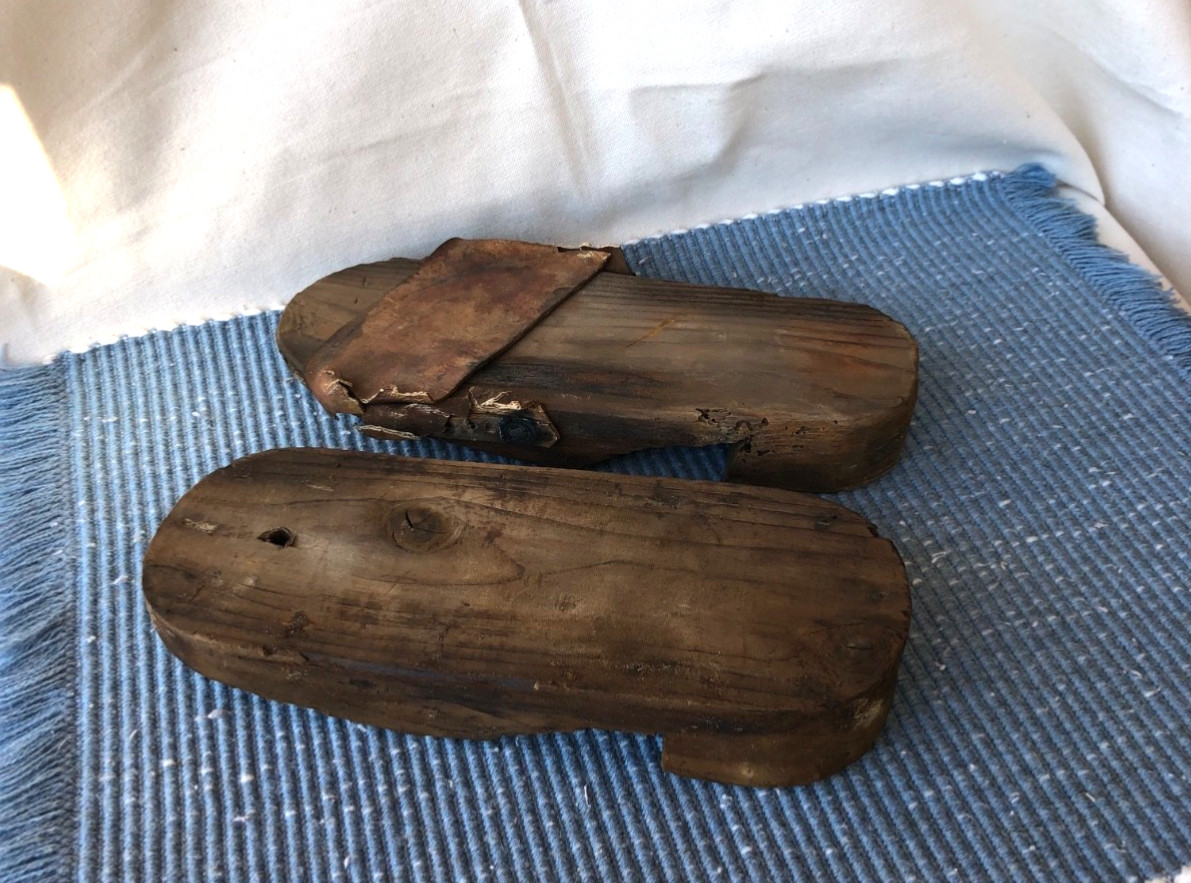 WWII Japanese Cargo Ship Kwajalein Islands Salvaged Wooden Shoes WWII Japanese Cargo Ship Kwajalein Islands Salvaged Wooden Shoes