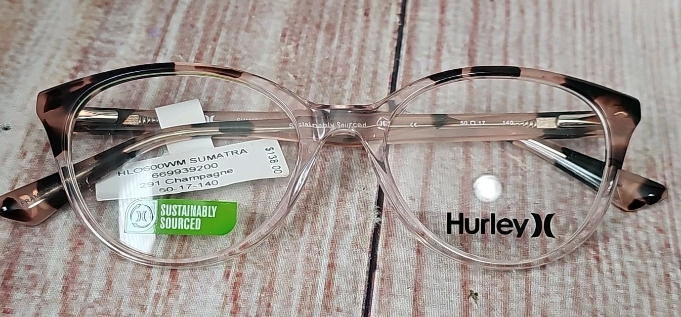 Hurley HLO600 Sumatra Eyeglass Frames 291 Champagne 59-17-140 NWT