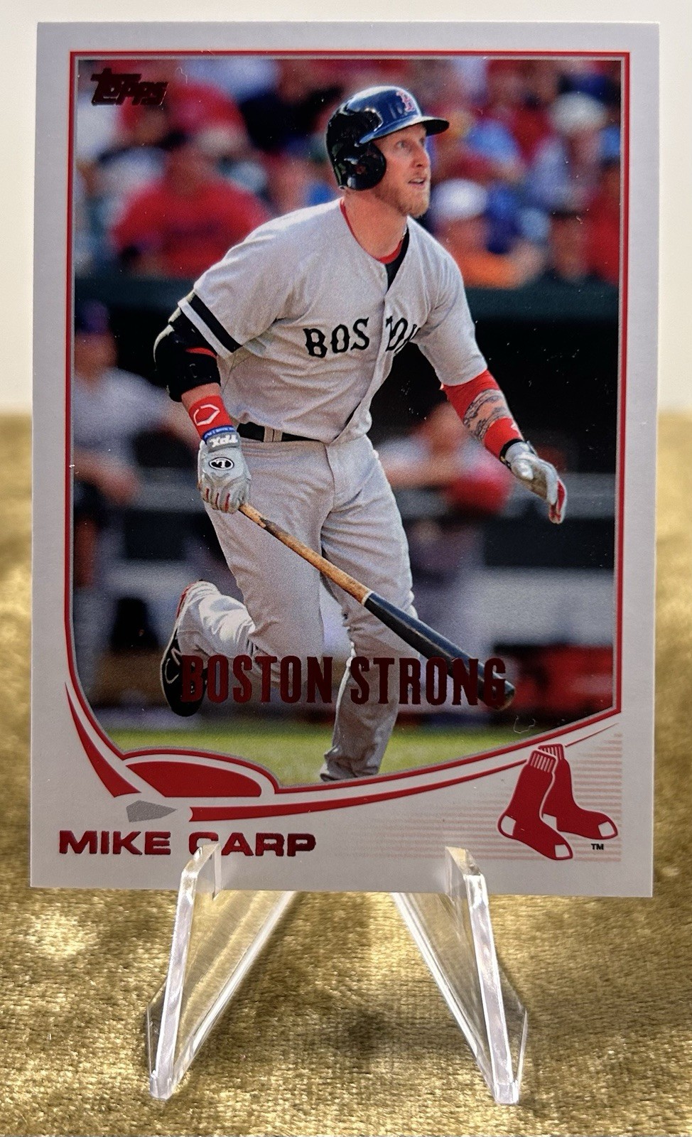 MIKE CARP ~ 2013 Topps SSP “BOSTON STRONG” Card #US307 49/50 ~ VERY RARE Red Sox