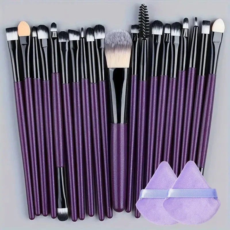 20-Piece Professional Makeup Brush Set – Foundation, Eyeshadow & Blending Brushe