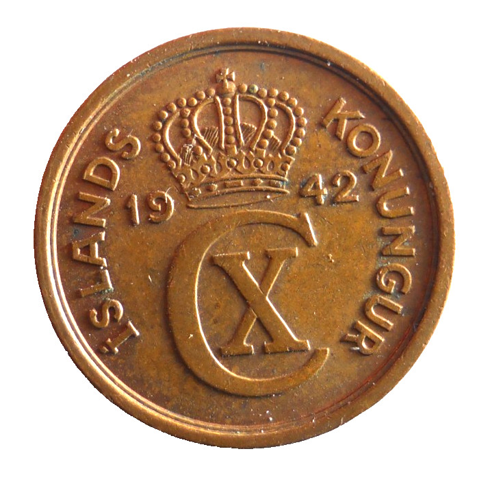 1942 ICELAND EYRIR - AU/UNC -  - LC #205