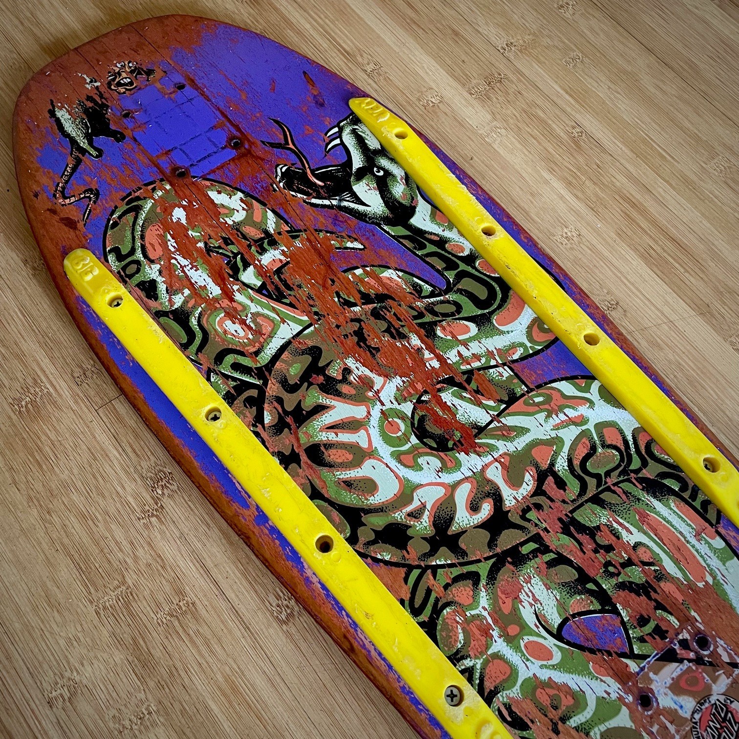 Original 1989 Jeff Kendall Snake Skateboard Deck Vintage OG Santa Cruz NOS
