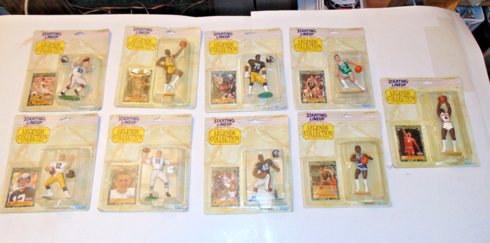 Legends Set 1989 SLU Starting Lineup Complete Set of 9 MOC NRFP DR J NOS