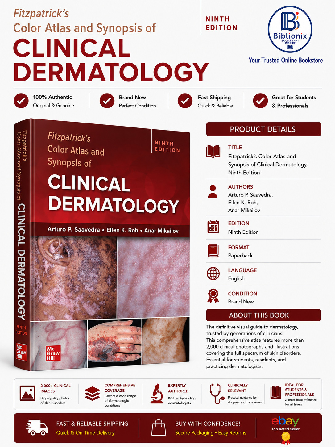 Fitzpatrick\'s Color Atlas & Synopsis of Clinical Dermatology 9th Edition