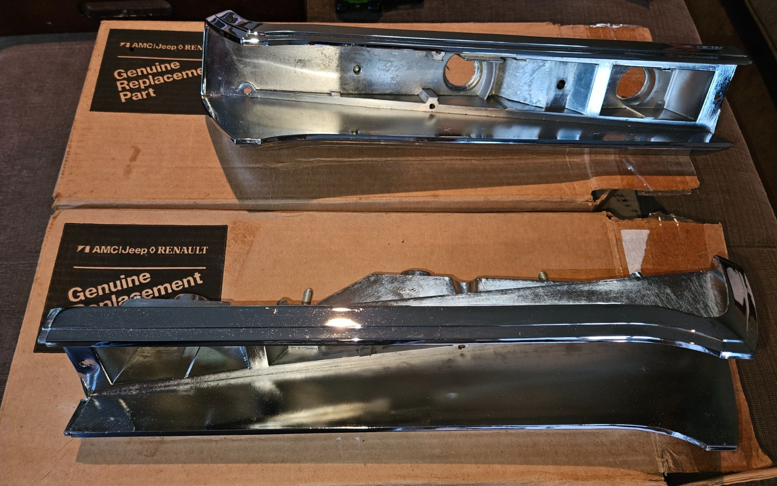 Pair of NOS 1968 1969 AMC AMX Javelin Original OEM Taillight Housings SS AMX SST Pair of NOS 1968 1969 AMC AMX Javelin Original OEM Taillight Housings SS AMX SST