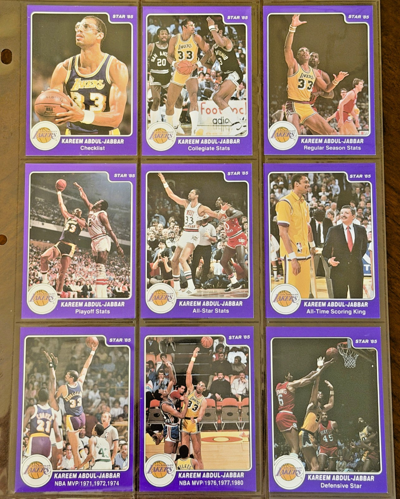 1985 Star Kareem Abdul-Jabbar Complete 18 Card Set Lakers HOF Rare Vintage - NM 1985 Star Kareem Abdul-Jabbar Complete 18 Card Set Lakers HOF Rare Vintage - NM