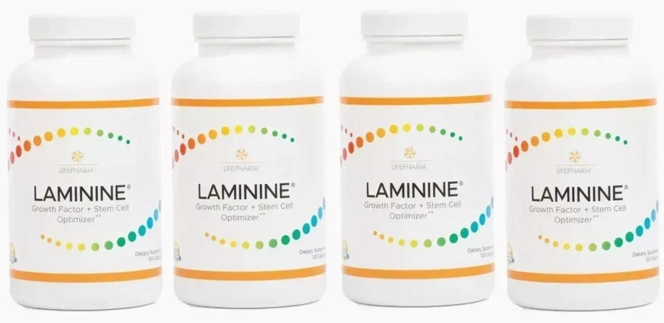 4 AUTHENTIC LifePharm Laminine Supplement 120 Capsules Total - EXP 2027 4 AUTHENTIC LifePharm Laminine Supplement 120 Capsules Total - EXP 2027