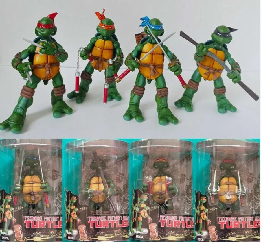 4 PCS NECA Teenage Mutant Ninja Turtles Color Headband Action Figures Model Toys 4 PCS NECA Teenage Mutant Ninja Turtles Color Headband Action Figures Model Toys