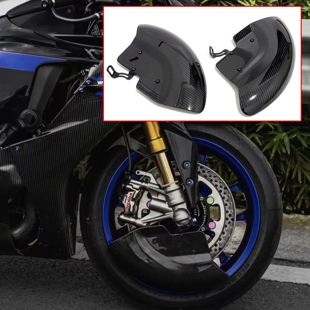 YZF R1 R1M Real Carbon Brake Disc Radiator Cover For Yamaha 2015-2025