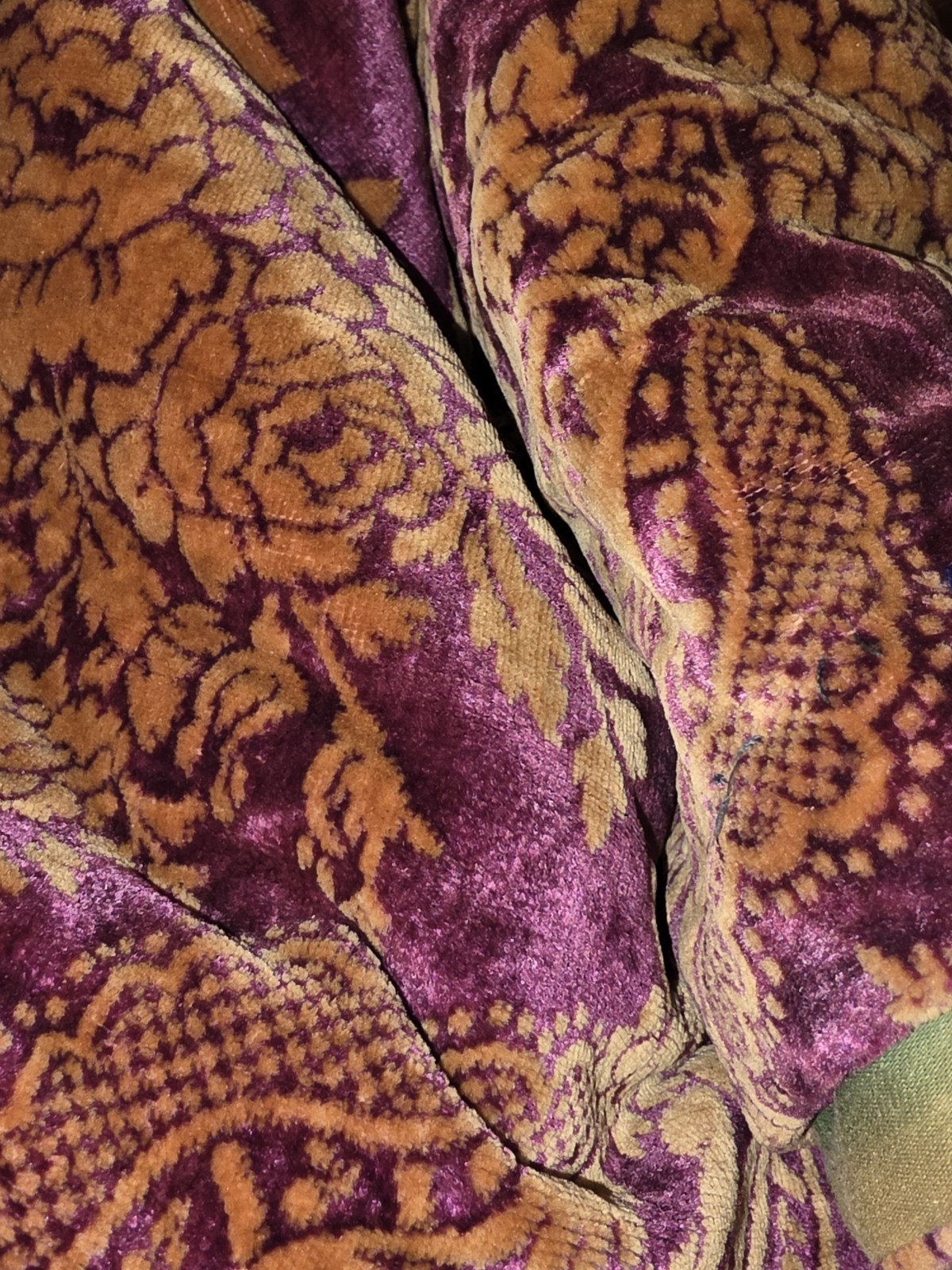 Rare Vintage Victorian Velvet Portiere Curtain 96