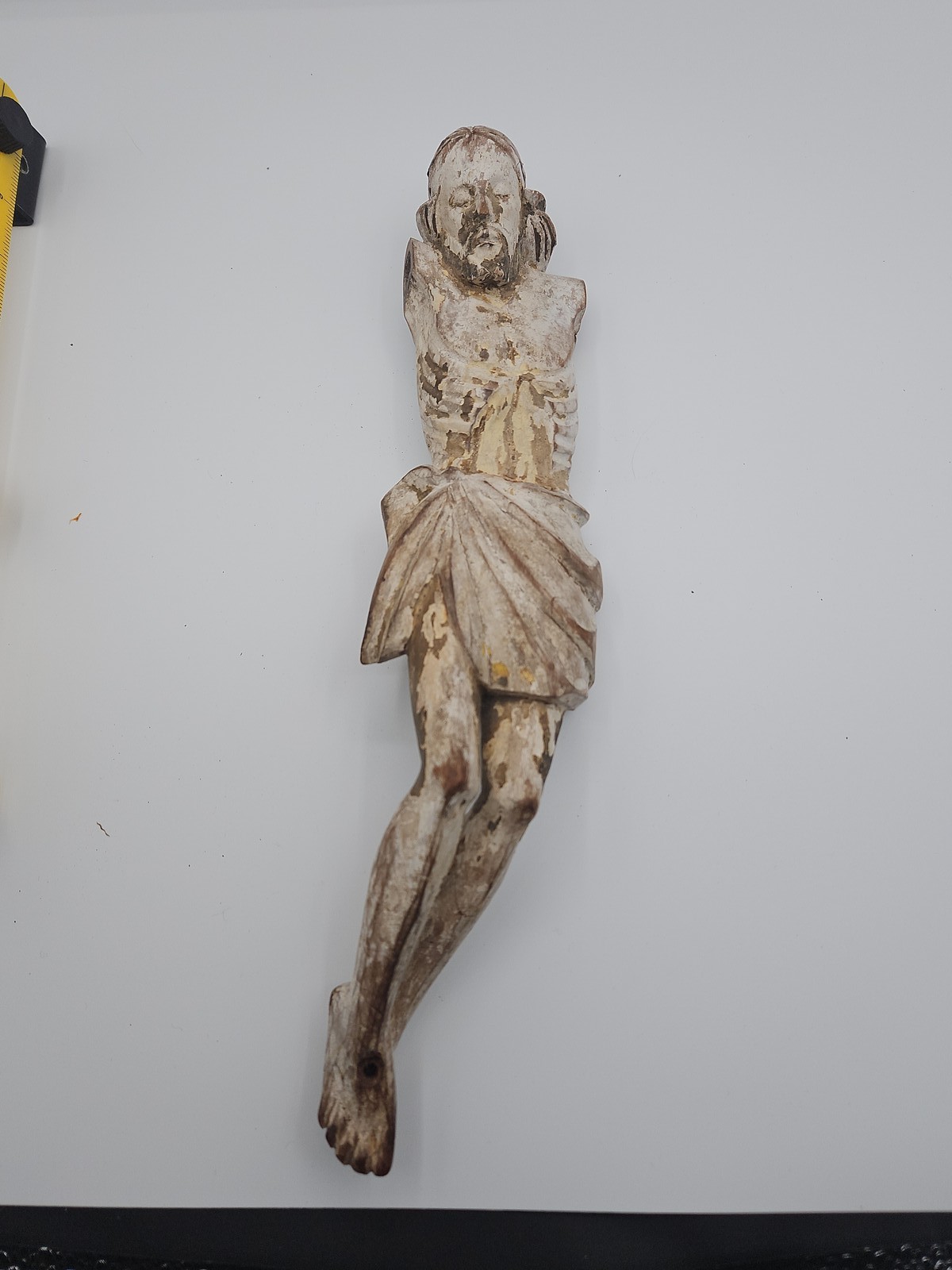Antique Spanish Colonial Corpus Christi Carved Wood Polychrome Santo 15 Antique Spanish Colonial Corpus Christi Carved Wood Polychrome Santo 15