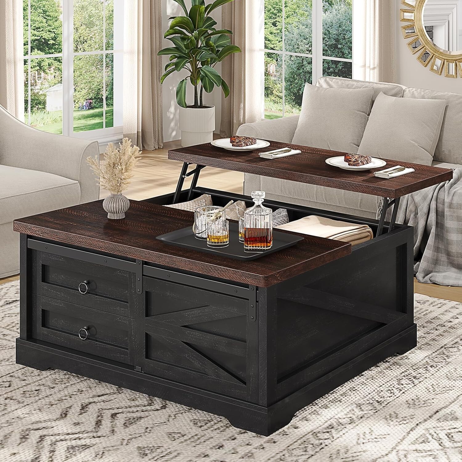 39.4\'\' Lift Top Coffee Table with Storage Farmhouse Coffee Table for Living Room 39.4\'\' Lift Top Coffee Table with Storage Farmhouse Coffee Table for Living Room