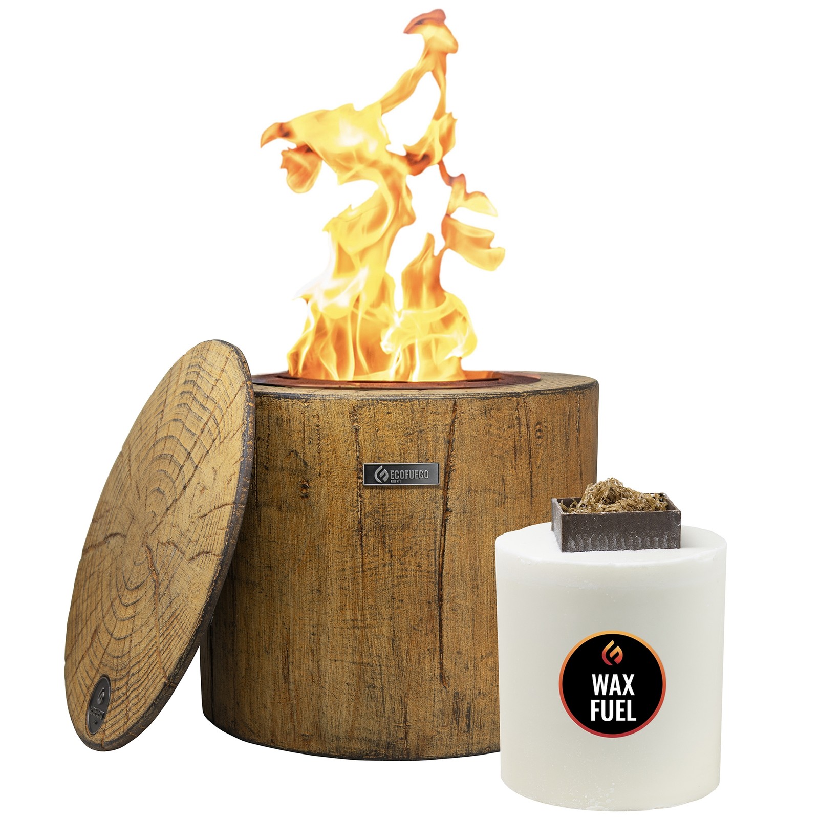 El Fuego Wax Fire Pit - Instant Heat, No Smoke, Low Maintenance, Original