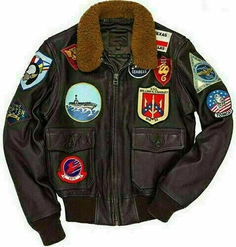 Men\'s Maverick Top Gun Aviator Bomber Jacket Tom Cruise Style Genuine Leather Men\'s Maverick Top Gun Aviator Bomber Jacket Tom Cruise Style Genuine Leather