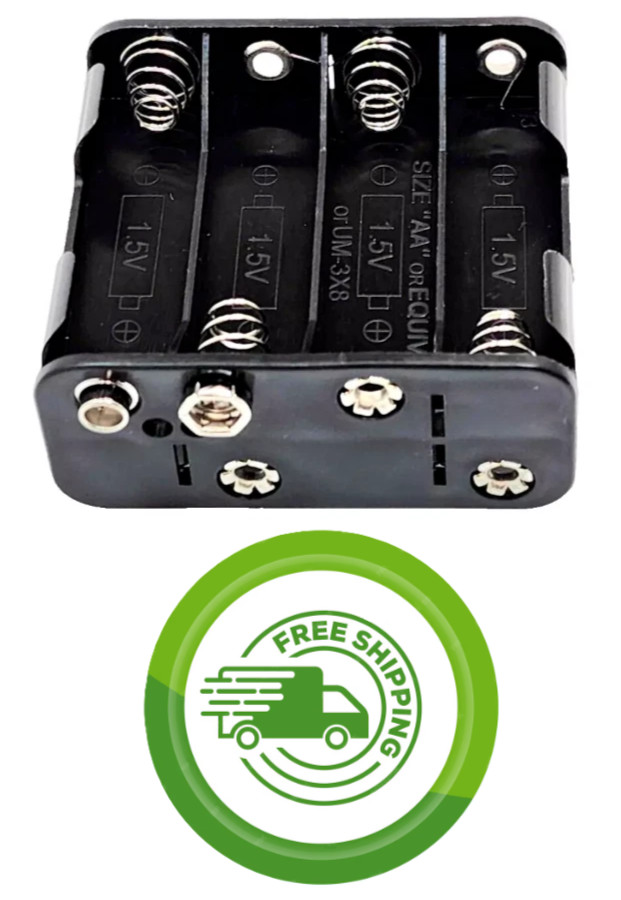 8xAA Battery Holder w/9V Snap Connection- 12V - Philmore BH383 8xAA Battery Holder w/9V Snap Connection- 12V - Philmore BH383