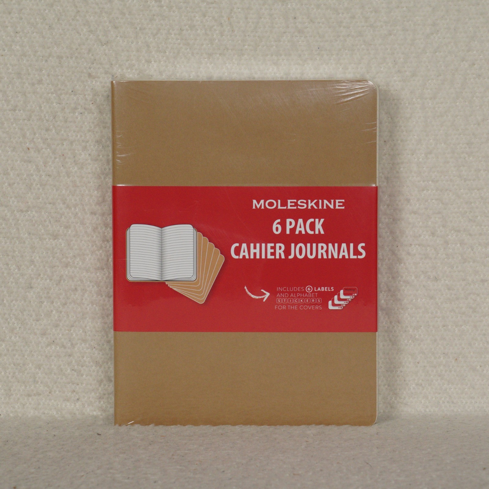 Moleskine 6-Pack Cahier Journals 120 Pages Kraft Brown Ruled Labels Flap Sealed Moleskine 6-Pack Cahier Journals 120 Pages Kraft Brown Ruled Labels Flap Sealed
