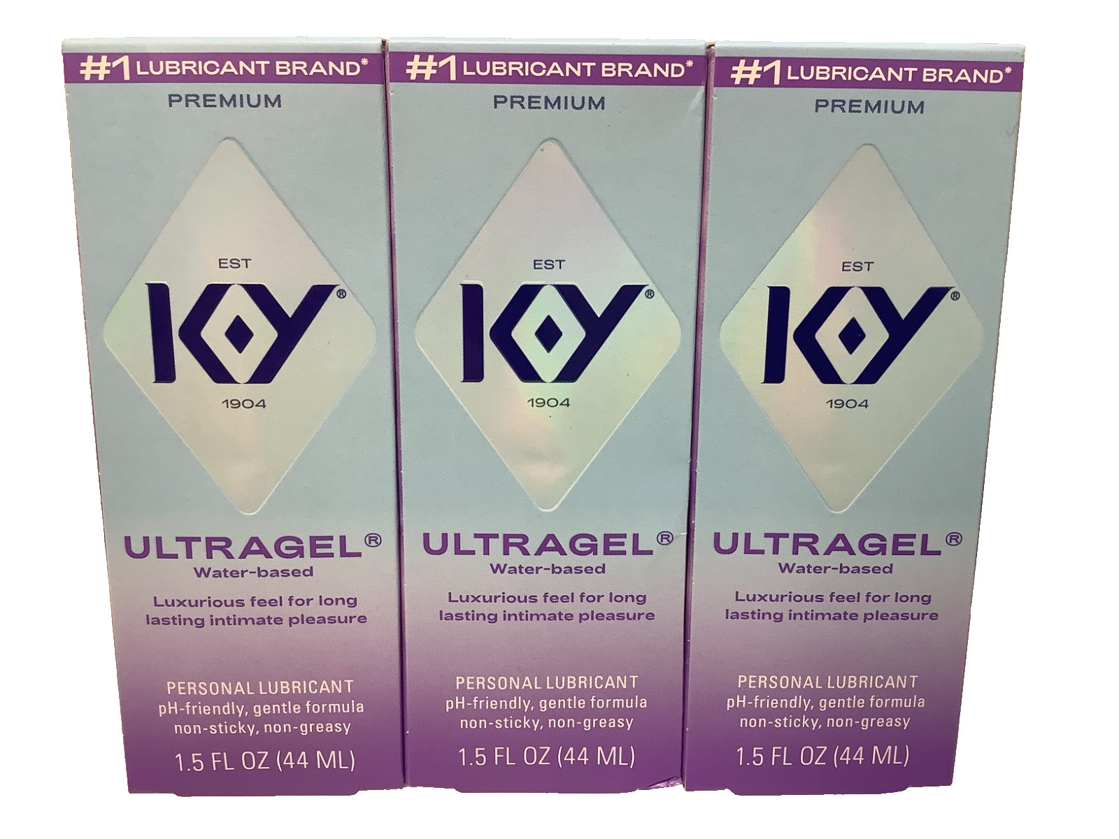 K-Y UltraGel Lube Personal Lubricant, Water-Based, 1.5oz, 10/2026, PACK OF 3
