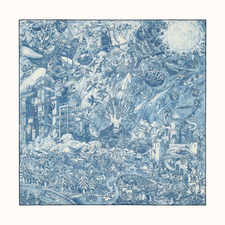 Rare Hermès Nothing But A Dreamer 100cm Scarf Blanc / Méditerranée / Marine Rare Hermès Nothing But A Dreamer 100cm Scarf Blanc / Méditerranée / Marine