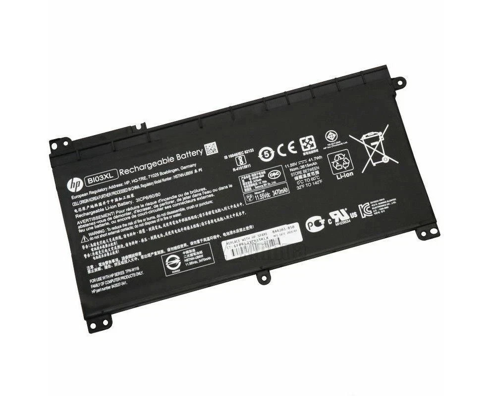Genuine BI03XL OEM Battery For HP Pavilion X360 13-U 844203-850 844203-855 US