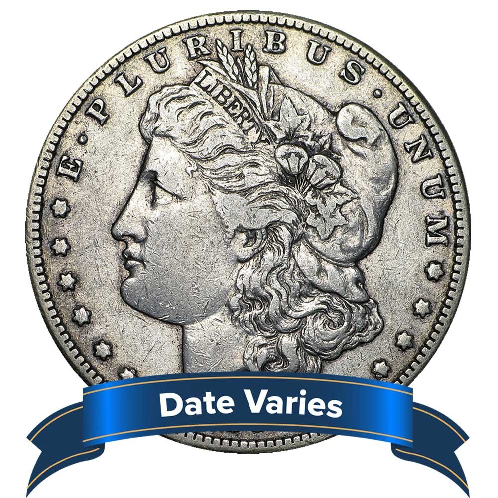 1878 - 1904 $1 Morgan Silver Dollar Very Good - Very Fine VG-VF 1878 - 1904 $1 Morgan Silver Dollar Very Good - Very Fine VG-VF