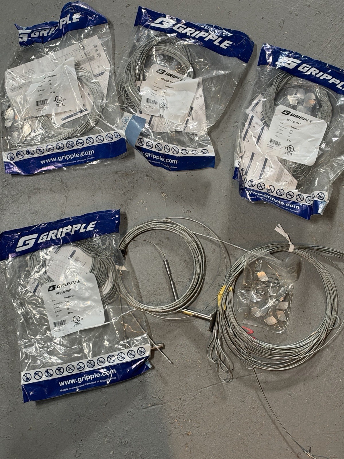 Gripple HF1-LG-10FT HangFast 10ft Hangers 4 Sealed 10-Packs (40) + Extras