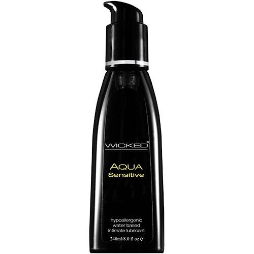 Wicked Aqua Sensitive - Hypoallergenic Lubricant - 8 fl oz Water Based Lube Wicked Aqua Sensitive - Hypoallergenic Lubricant - 8 fl oz Water Based Lube