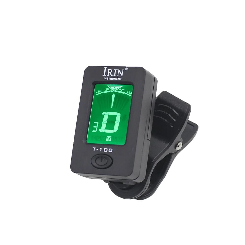 1/5 /10/ 50pcs Irin T-100 Guitar Tuner Clip-on Digital Tuner & Rotatable Clip-on