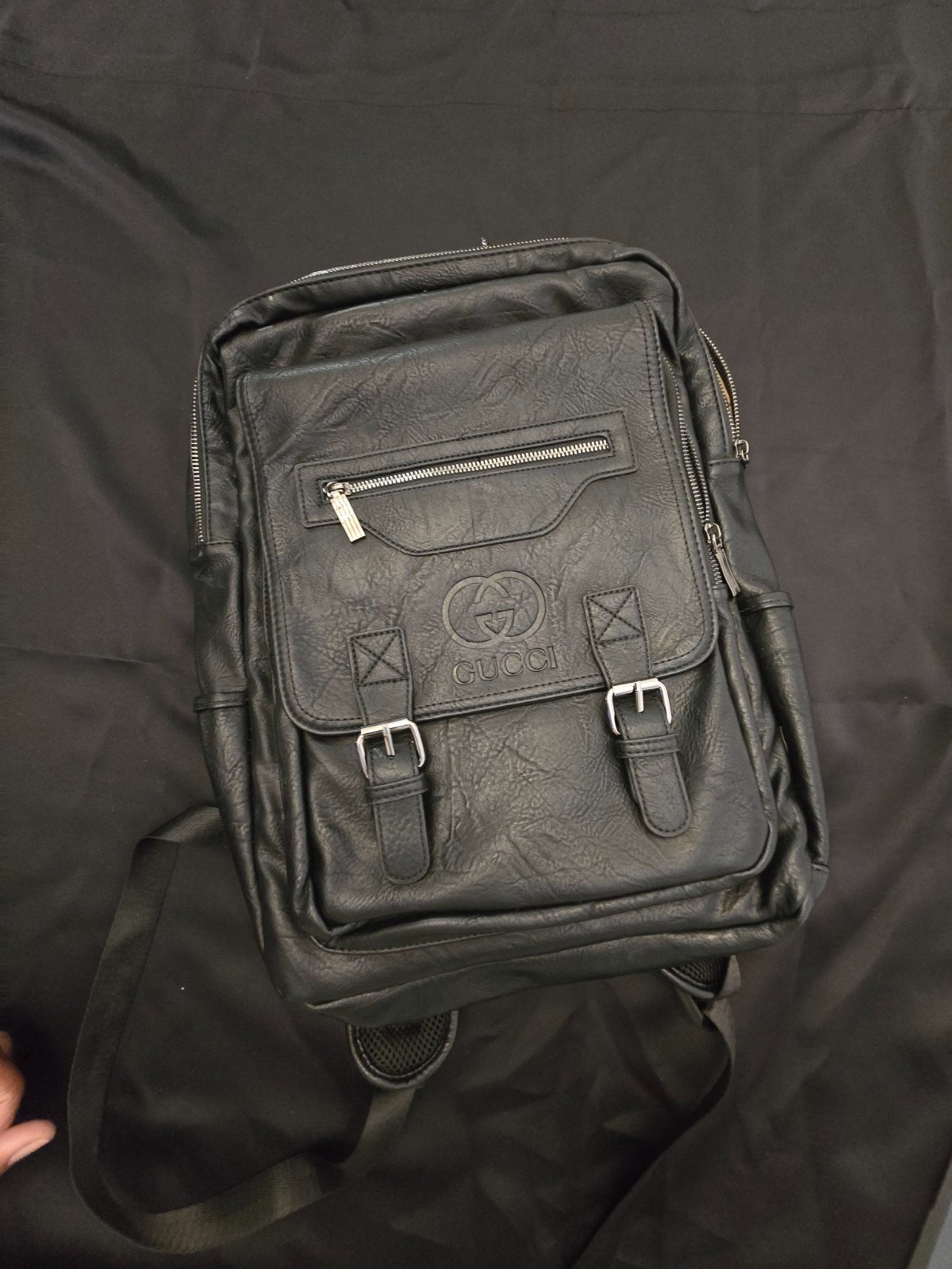 Gucci Backpack – Black Leather, Slightly Used