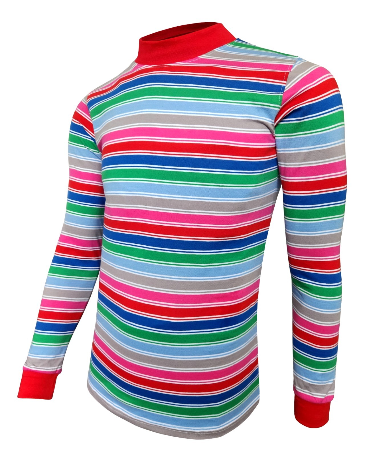 Mens Rainbow Striped Nice Guy T-Shirt Cosplay Costume Chucky Clown Mens Rainbow Striped Nice Guy T-Shirt Cosplay Costume Chucky Clown