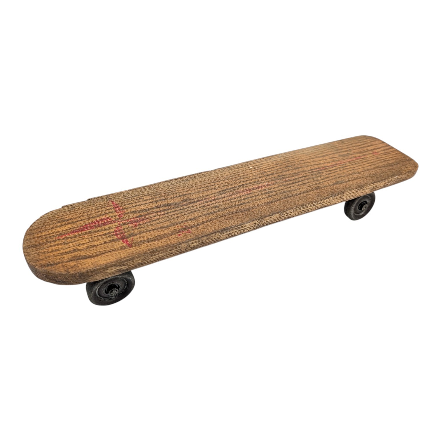 Vintage Li'l Wheeler Skateboard with Steel Wheels Wood Antique Vintage Li'l Wheeler Skateboard with Steel Wheels Wood Antique