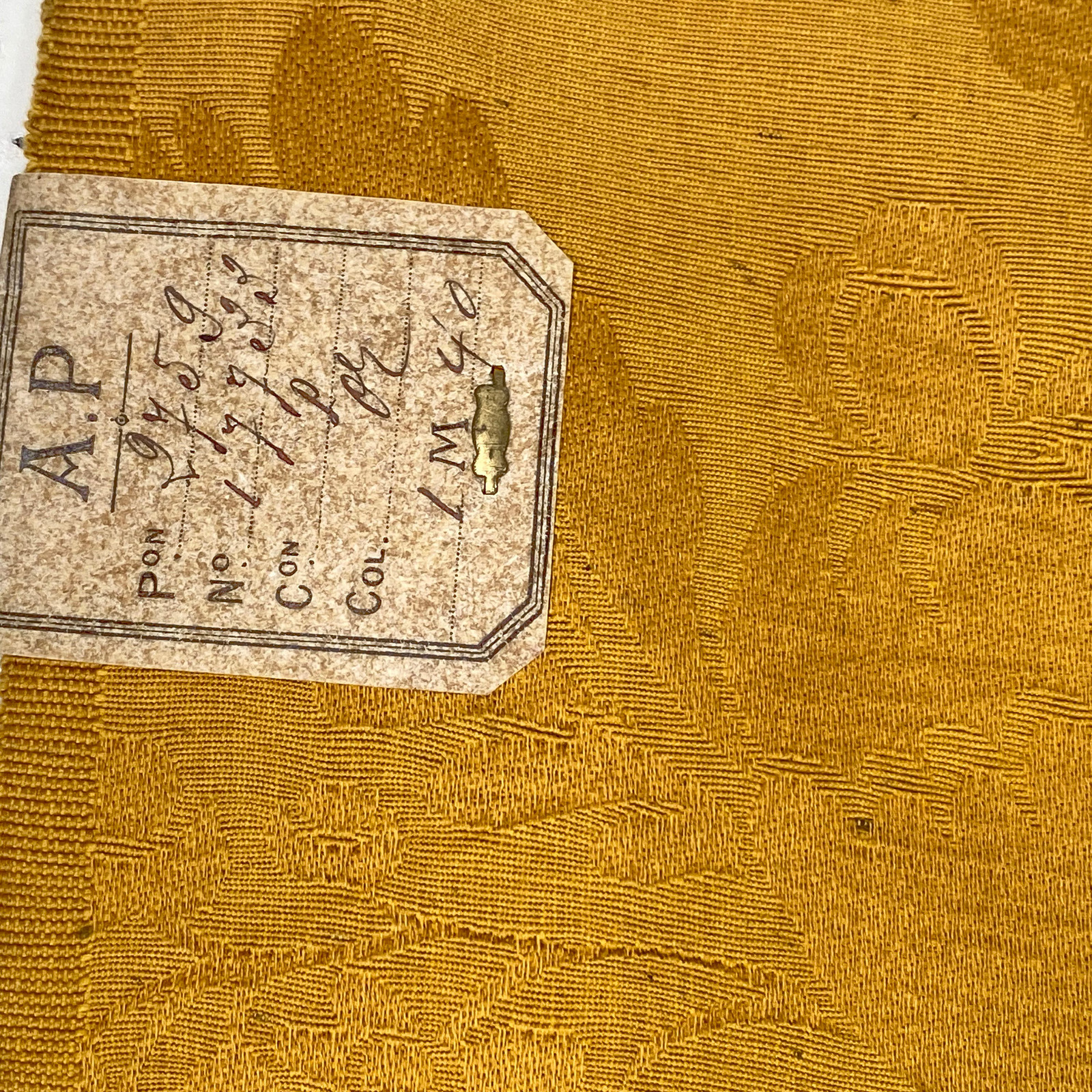 52X54  Bianchini-Ferier Archive 1900- 1920\'s gold damask Fabric French from
