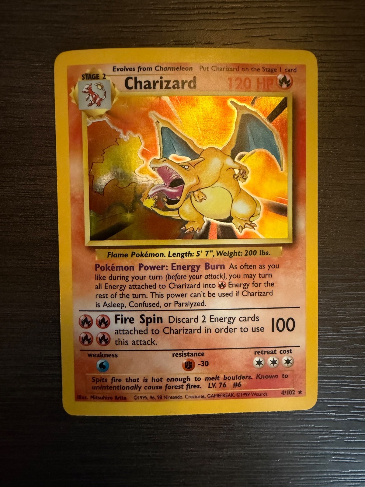 NM Charizard 4/102 Base Set CLEAN HOLO Great Grade Option NM Charizard 4/102 Base Set CLEAN HOLO Great Grade Option