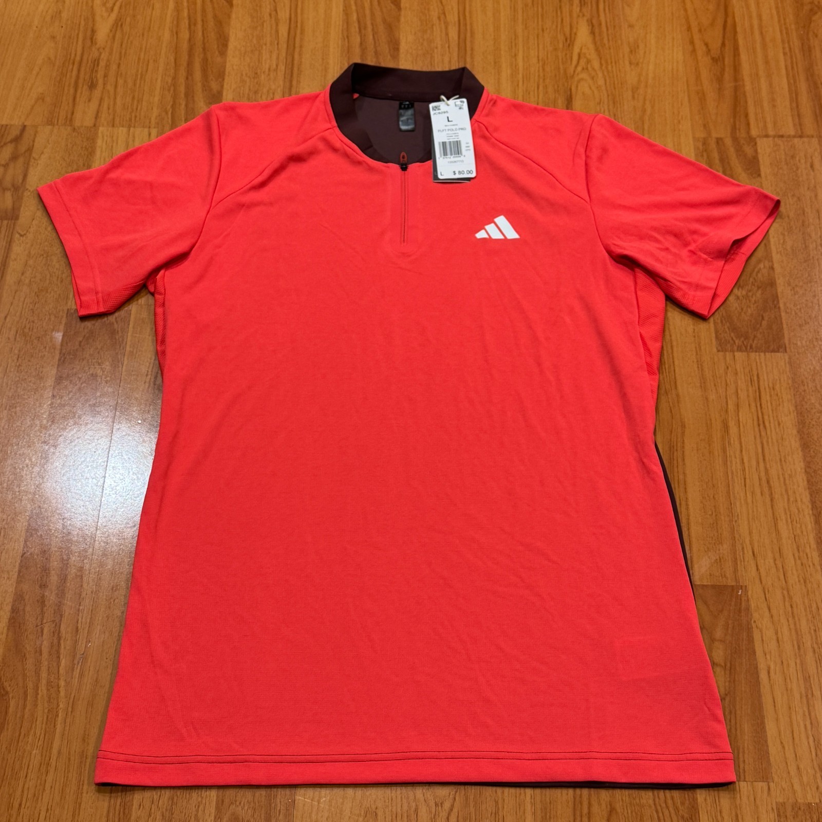 Adidas Freelift Pro Tennis Polo Climalite Technology Semi Lucid Red Men\'s SZ L