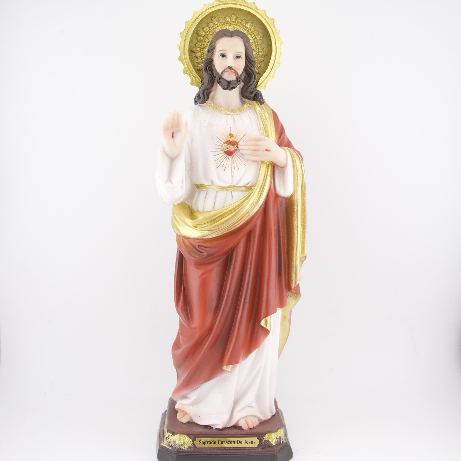 Sagrado Corazon de Jesus Estatua 12 Inch Sacred Heart Of Jesus Statue w/ LED Sagrado Corazon de Jesus Estatua 12 Inch Sacred Heart Of Jesus Statue w/ LED