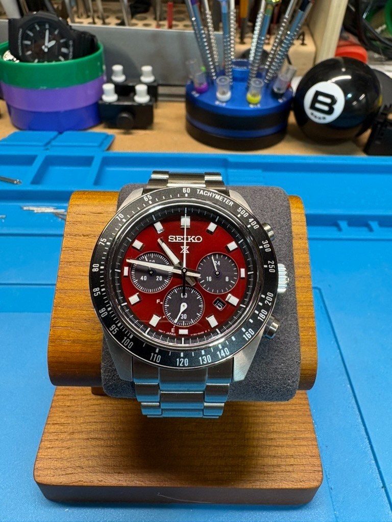 SEIKO PROSPEX US SPECIAL EDITION 41MM SPEEDTIMER  RED DIAL #SSC927