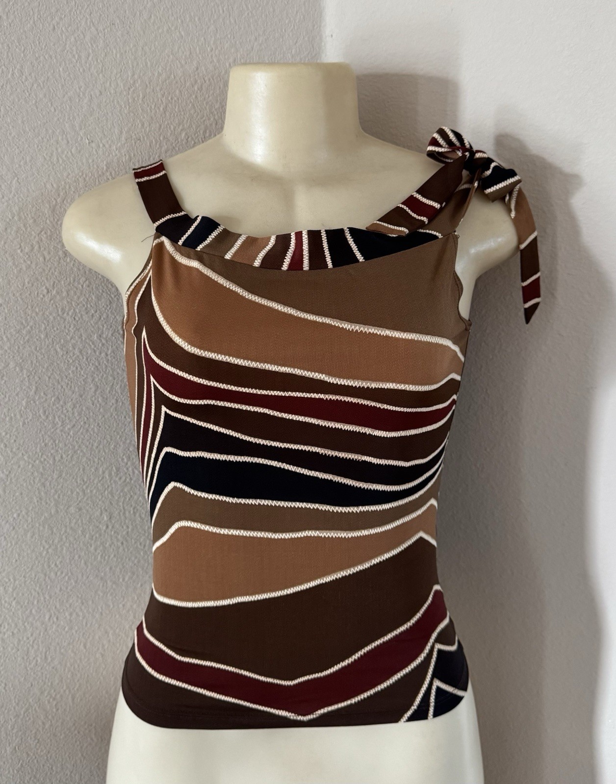 Vintage Y2K Forever Brown Tone Abstract Print Women’s Junior Top Size Small Vintage Y2K Forever Brown Tone Abstract Print Women’s Junior Top Size Small