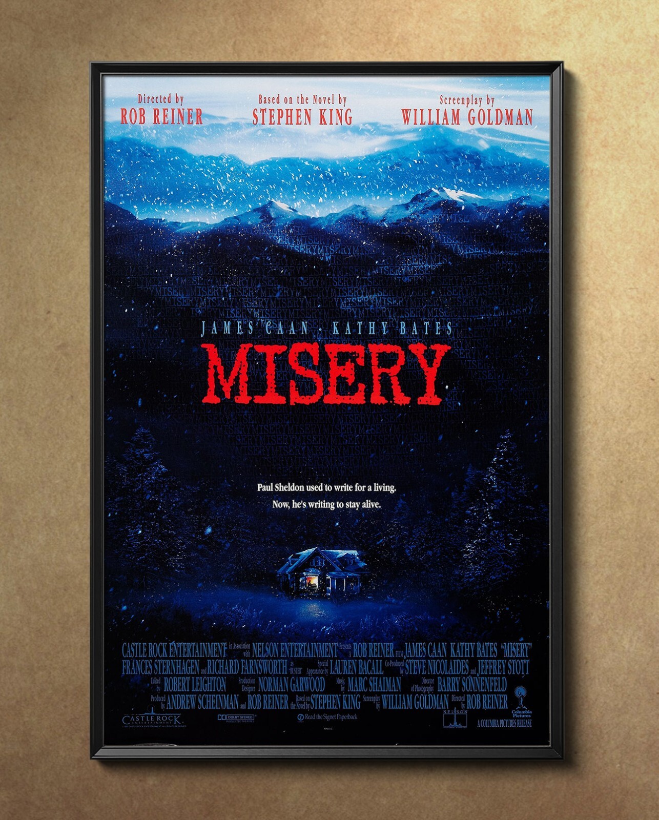 Misery James Caan Kathy Bates 1990 Movie Poster 24\