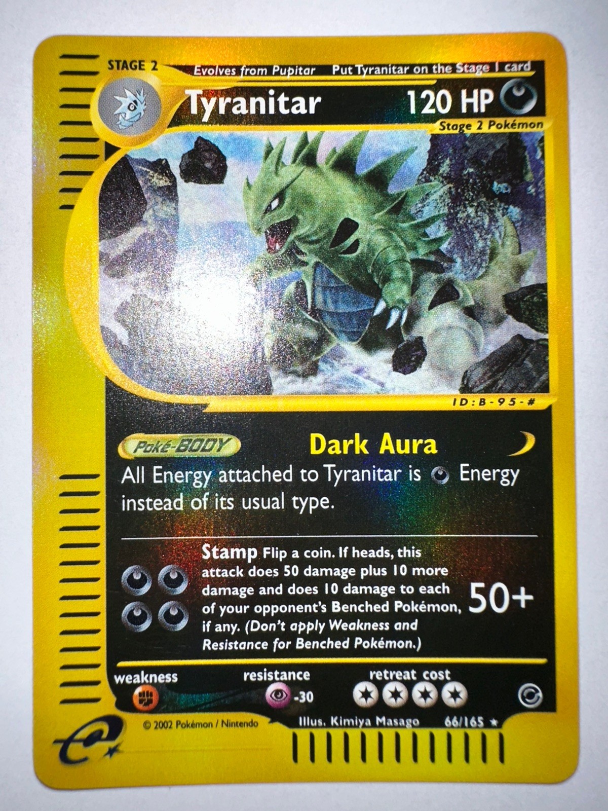 Tyranitar 66/165 Expedition Reverse Holo E-Reader Nm